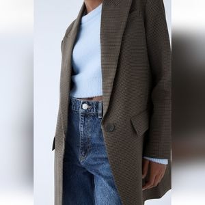 Zara oversized  plaid blazer.